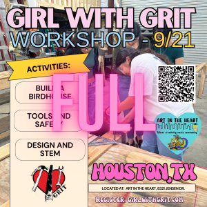 HOUSTON, TX - GIRL WITH GRIT WORKSHOP - FULL (NEW DATE COMING SOON!)